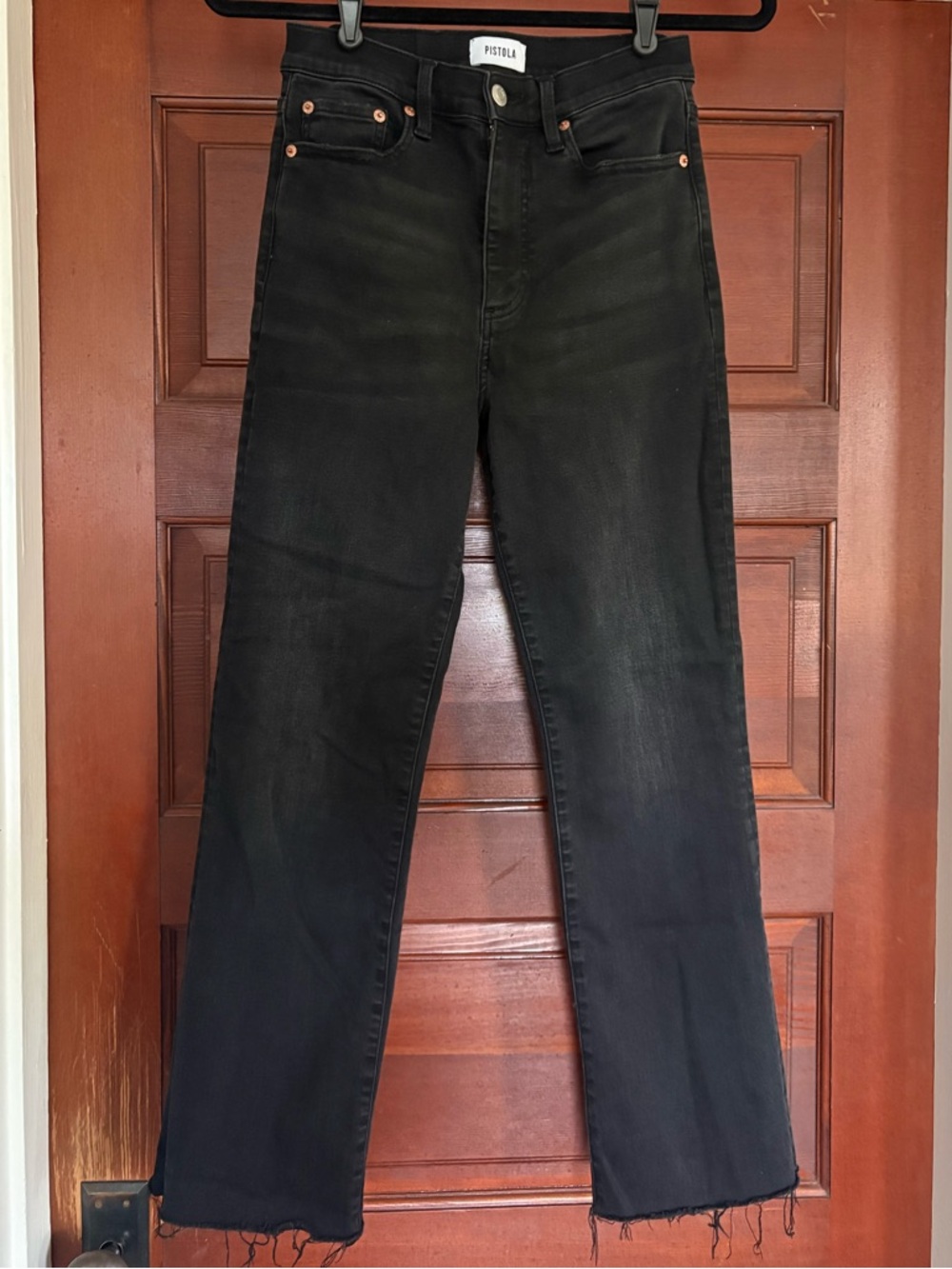 pistola Black High-Rise Straight-Leg Jean